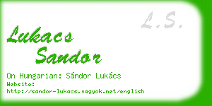 lukacs sandor business card